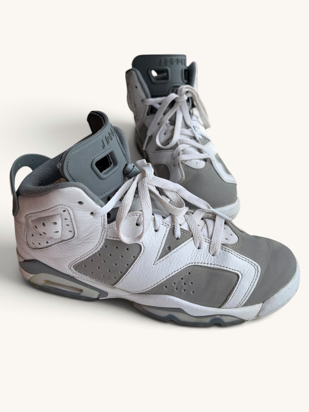 Jordan Kids High-Top Sneakers in White and Gray